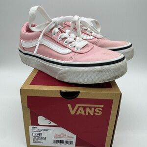 Vans Ward Canvas Kids Powder Pink Girls 11 Sneakers Missy